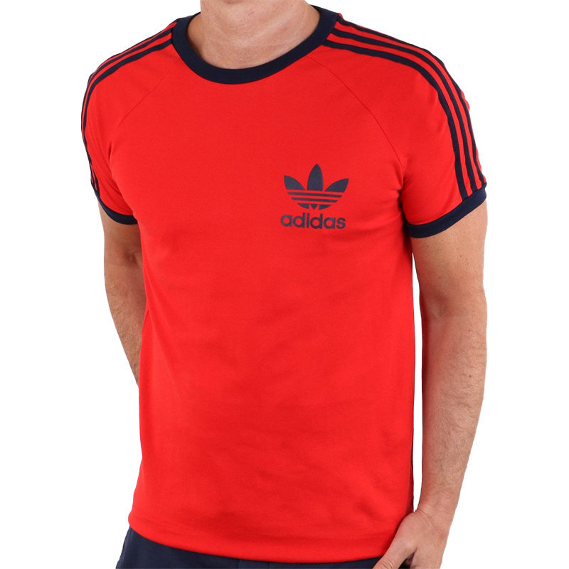 emulsión Complaciente valores Mens T Shirts Adidas Originals Trefoil Logo California Retro Design Casual  Tee | eBay