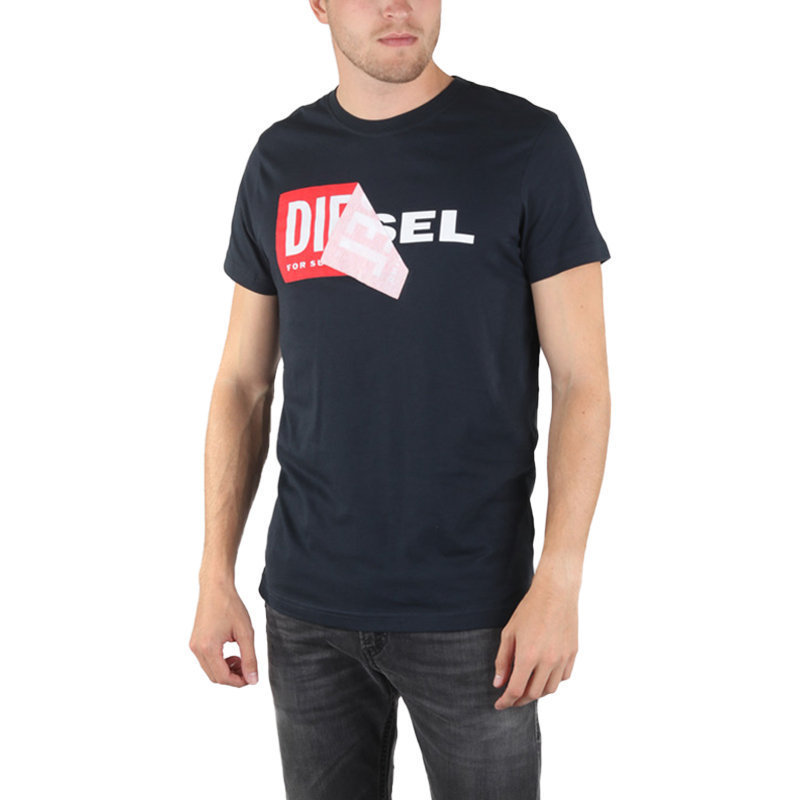 DIESEL T DIEGO QA Mens T Shirt Short Crew Neck Slim Casual Cotton | eBay