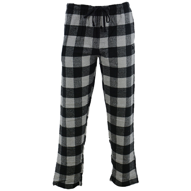 Mens Pyjama Bottoms 1 Pack Cotton PJ's Woven Check Pants Tartan Lounge ...