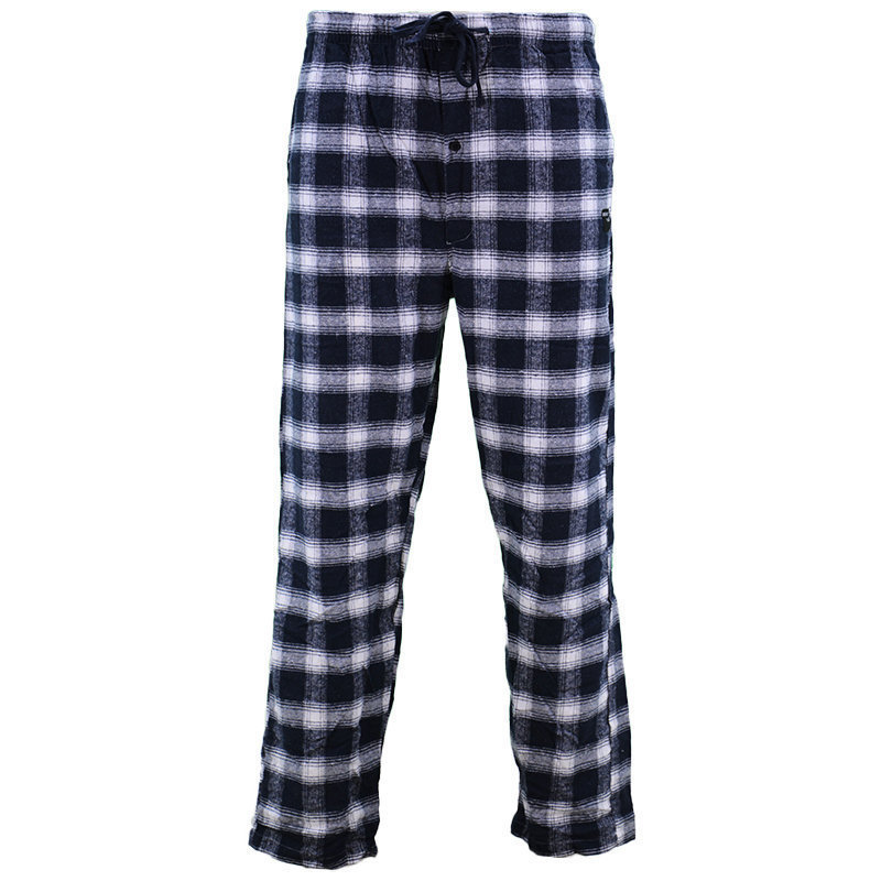 Mens Pyjama Bottoms 1 Pack Cotton PJ's Woven Check Pants Tartan Lounge ...