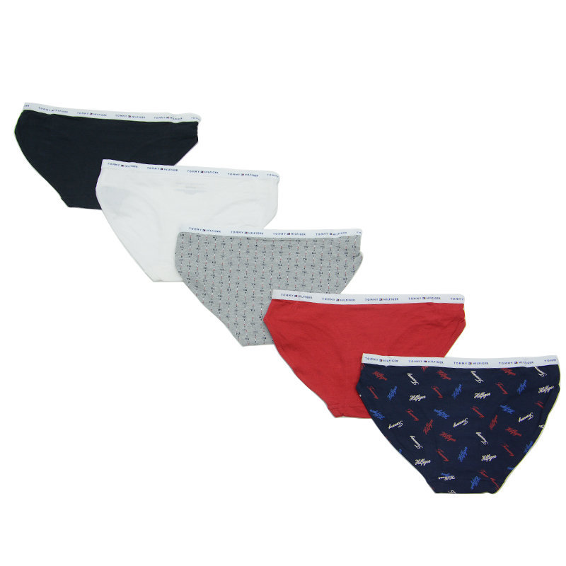 Tommy Hilfiger Womens Underwear Classic Cotton Brief Panties, 5 Pack-Regular  & Plus Size, T Flag H Stack Hilfiger, Small at  Women's Clothing store