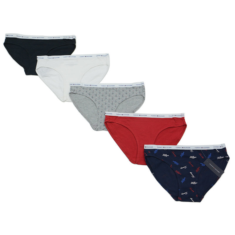 Tommy Hilfiger Women's Cotton Bikini Underwear Panty, 2 Pack, Navy