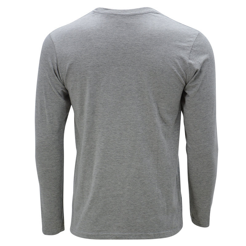 Mens T Shirts Crew Neck Regular Fit Long Sleeve Casual Plain Cotton ...