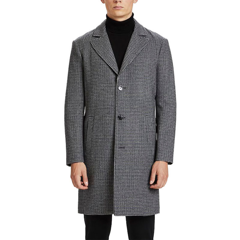 TOM TAILOR Mens Trench Overcoat Wool Winter Long Jacket Outwear Formal ...