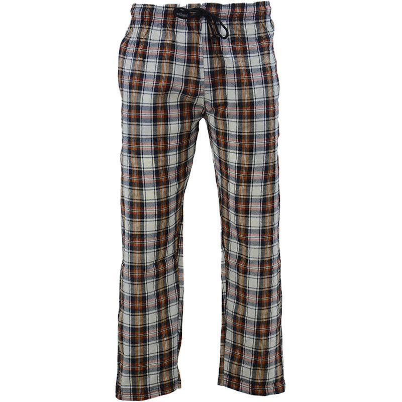 Mens Pyjama Bottoms Stripe Cotton Pant Woven Check Loungewear PJs Soft ...