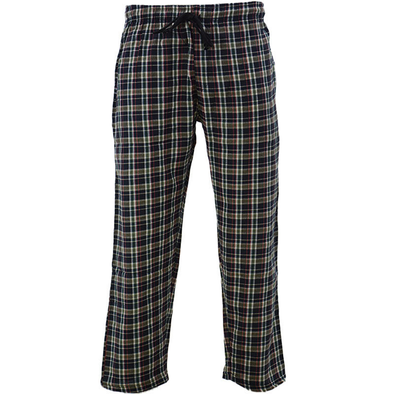 Mens Pyjama Bottoms Stripe Cotton Pant Woven Check Loungewear PJs Soft ...