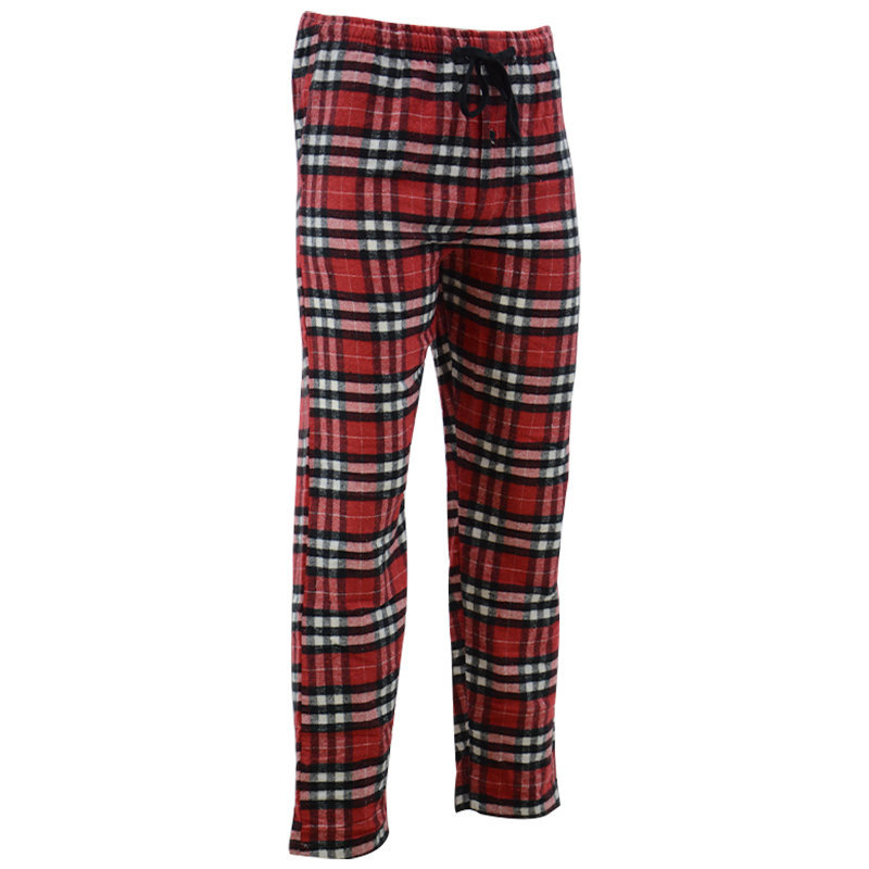 Mens Pyjama Flannel Check Bottoms Cotton PJ Pants Lounge Nightwear ...