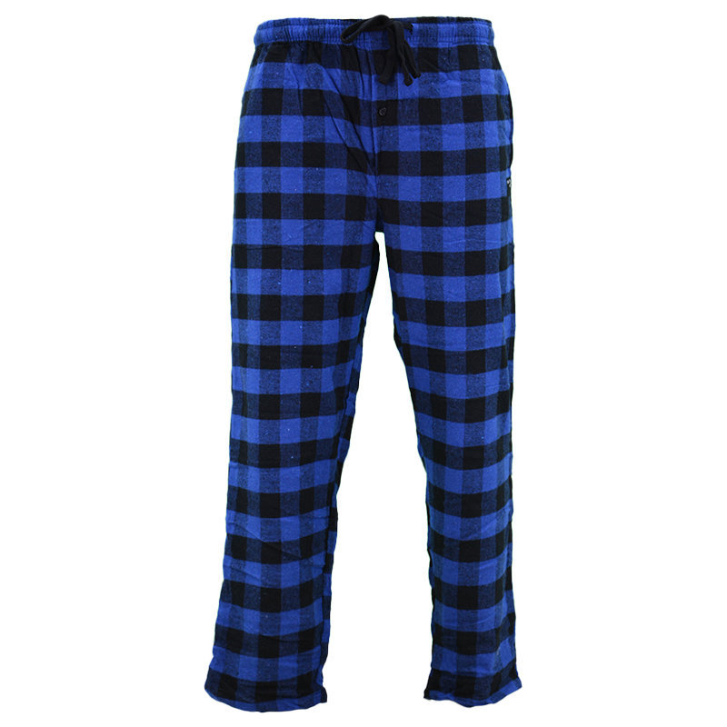 Mens Pyjama Flannel Check Bottoms Cotton PJ Pants Lounge Nightwear ...