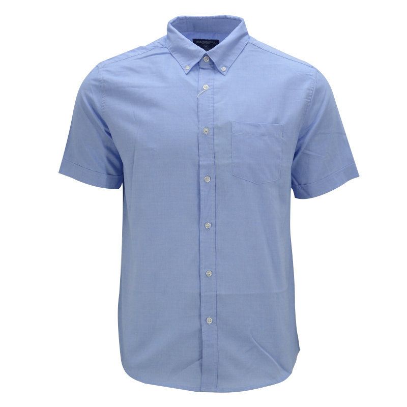 Mens Short Sleeve Shirts Spring Field Collared Plain Button Down Casual ...