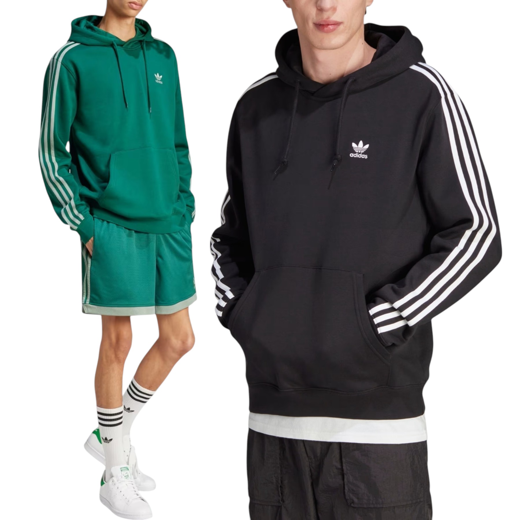 ADIDAS Originals 3-Stripes Mens Pullover Hoodie Winter
