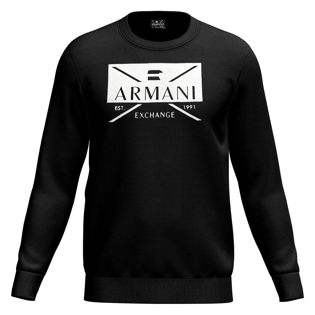 Armani Exchange Men's Sweatshirt Printed Design Crew Neck Jumper, Size  S-2XL